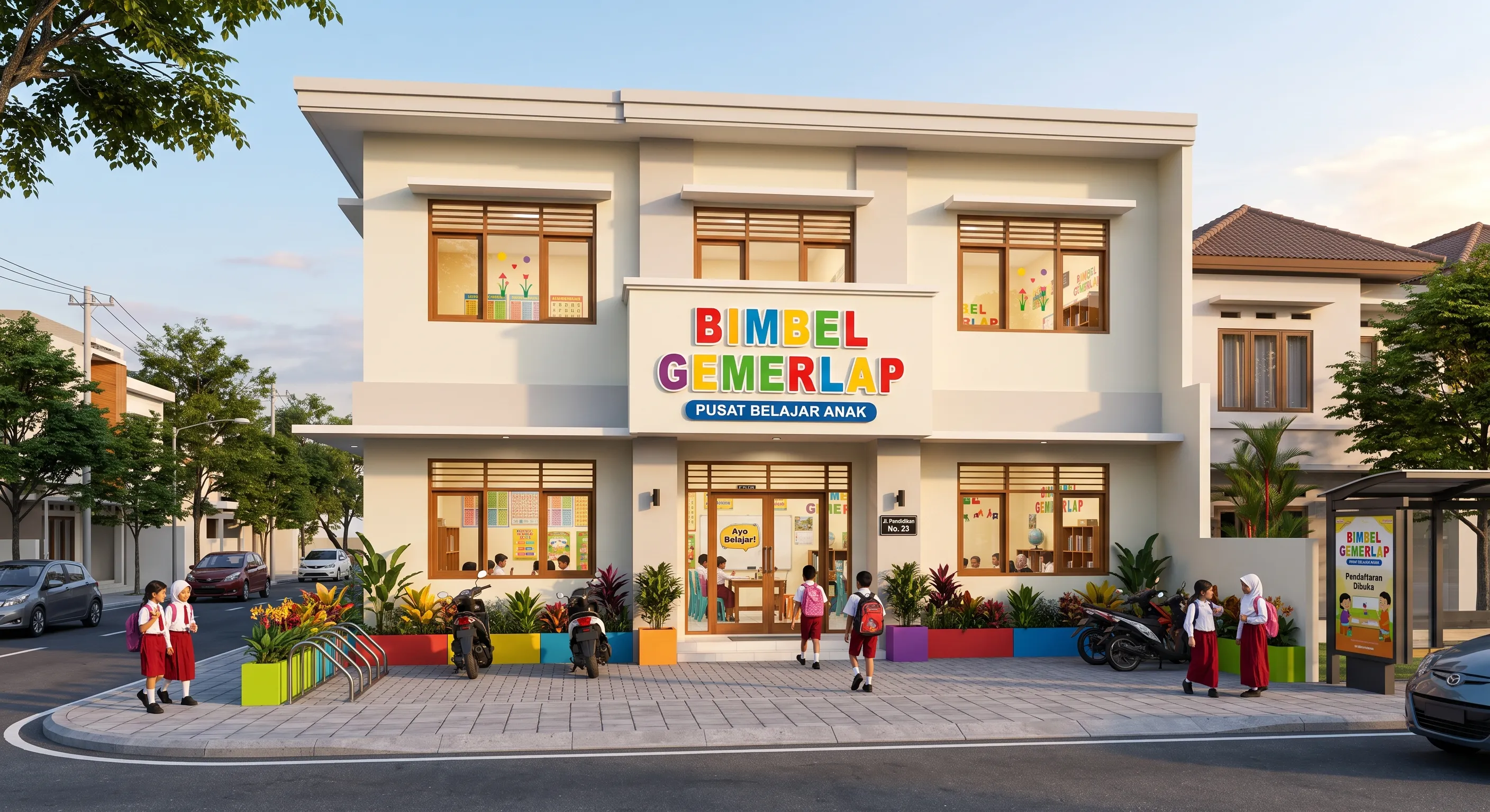 Kegiatan belajar di Sanggar Bimbel DM